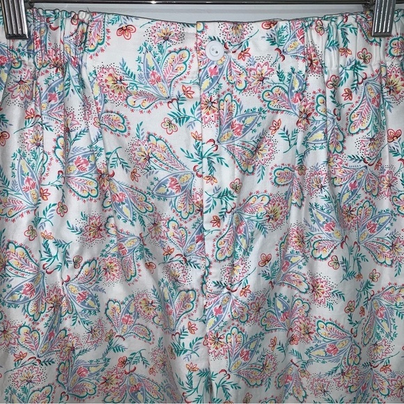 Components Vintage Pants Women's Size 10 US White Floral Cotton High-Waisted - Picture 5 of 7